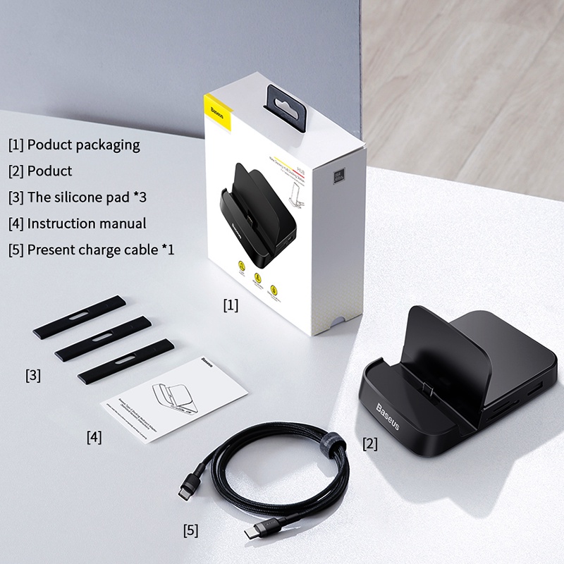 Hub Chia Cổng USB 3.0 HDMI-C Baseus Cho Samsung S20 Note 20 Huawei P40 Mate 30 Type C