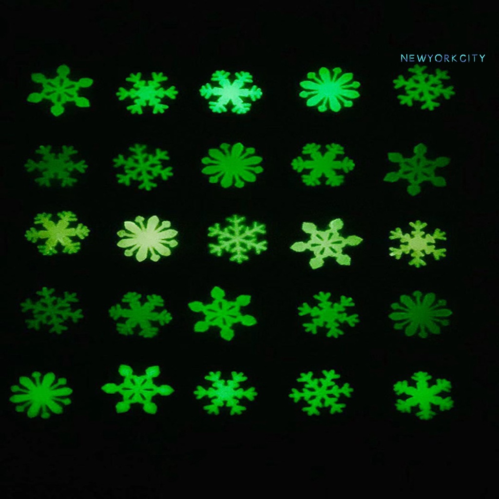 1 Bộ Miếng Dán Tường Dạ Quang Bằng PP Hình Bông Tuyết Giáng Sinh Bắt Mắt Dễ Tháo Gỡ Dùng Trang Trí Nhà Cửa