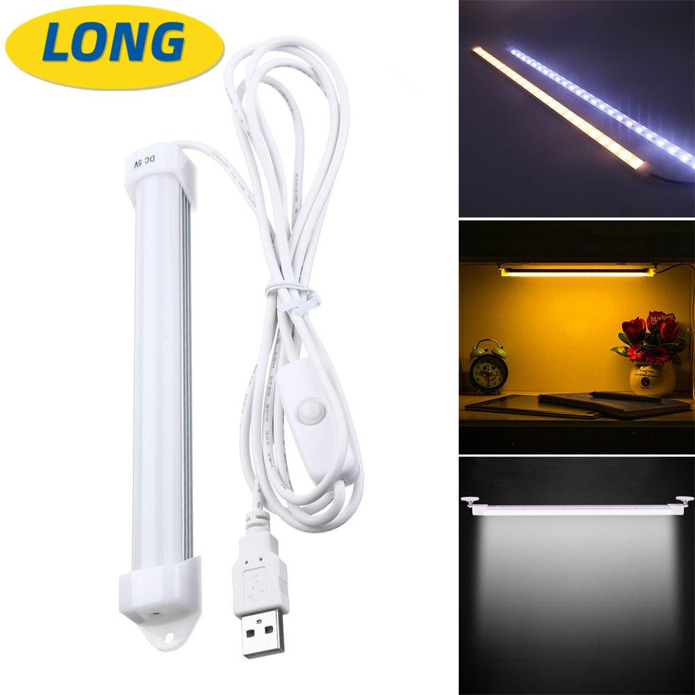 Thanh đèn LED USB 5V 20-52cm vỏ cứng dùng đọc sách trang trí tủ quần áo