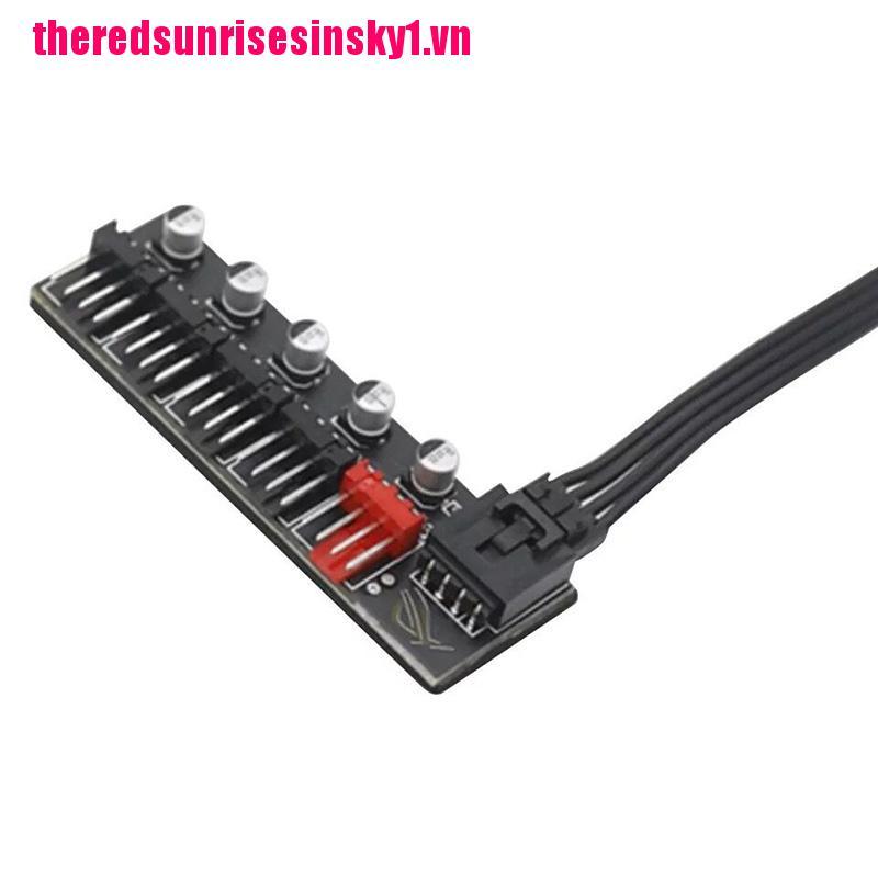 (3C) Bộ Chia Quạt Tản Nhiệt 5 Cổng Pc Cho 4pin Pwm