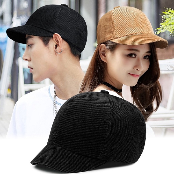 Mũ lưỡi trai vành ngắn đẹp độc lạ - Nón vành ngắn chất liệu vải nhung