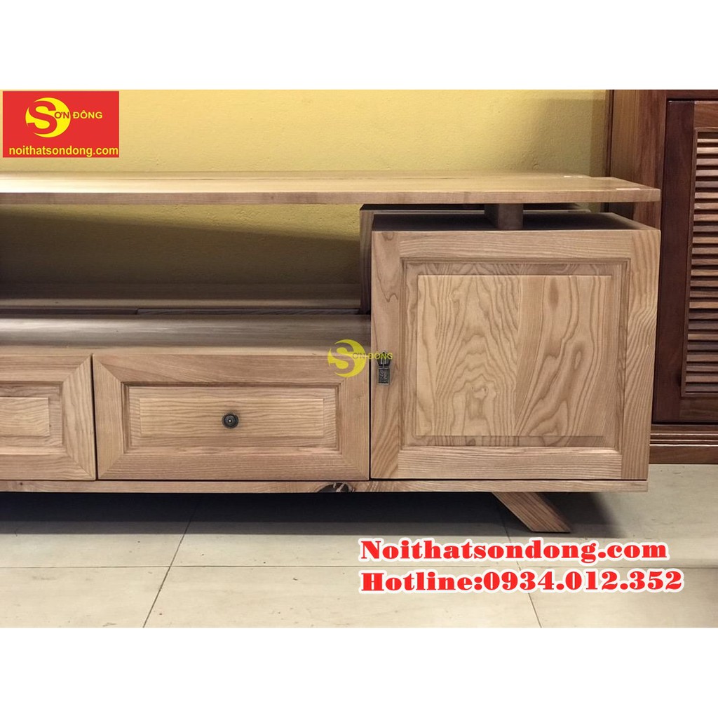 Tủ tivi hiện đại gỗ sồi 2m- LCMKE032