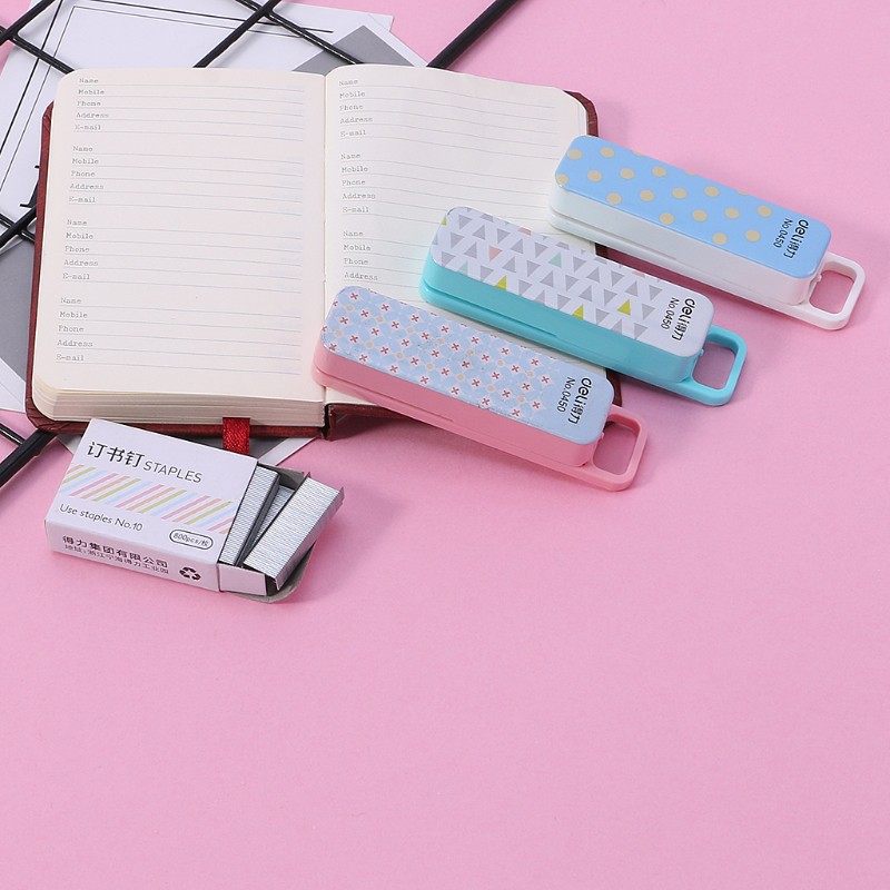 Bộ dập ghim mini 3 màu tiện lợi
