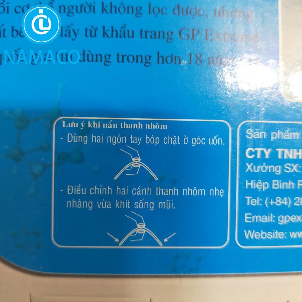 Khẩu Trang Vải Sợi Than Hoạt Tính GP-Standard Giúp Bảo Vệ Hơi Thở,[CAM KẾT HÀNG CHÍNH HÃNG 100%,CÓ DỤNG CỤ TEST]