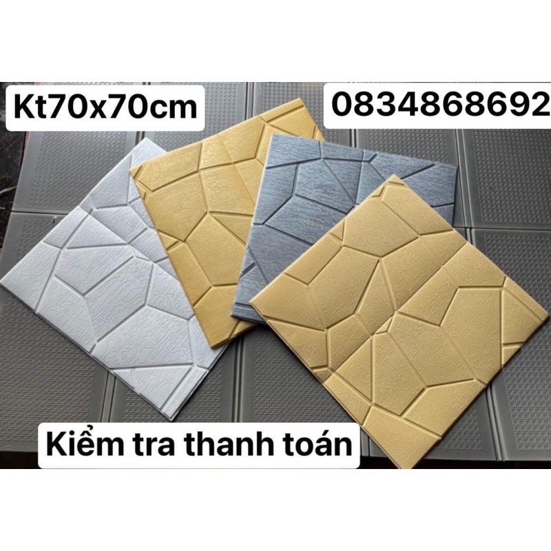 Xốp dán tường Giả Da Kim Cương 70x70cm