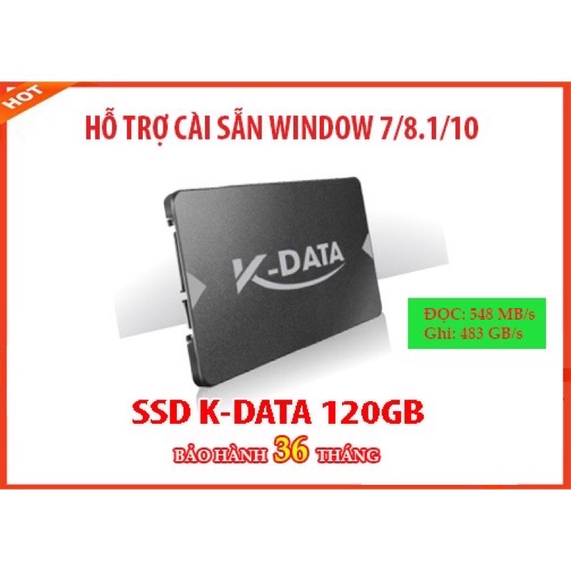 Ổ cứng SSD 120G 2.5inch mới 100%, bảo  hành 3 năm