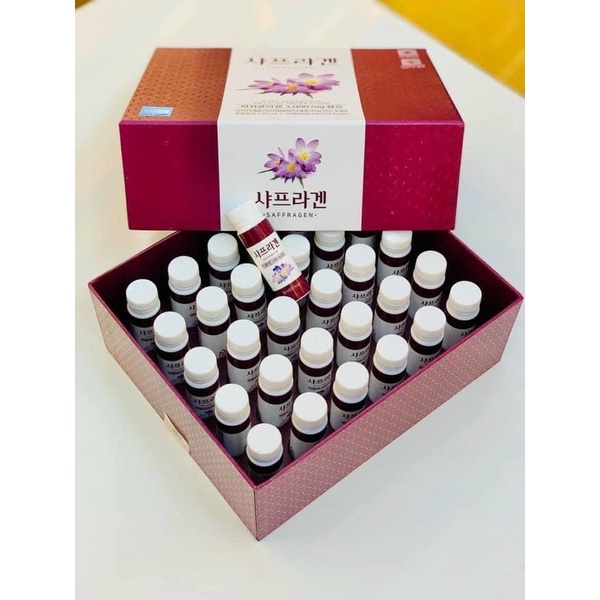 Nuớc Uống Collagen Nhuỵ Hoa Nghệ Tây Hàn Quốc 3000MG Hộp 30 Lọ x 20ml, Hỗ Trợ Làm Đẹp Da Và Tăng Cường Đề Kháng