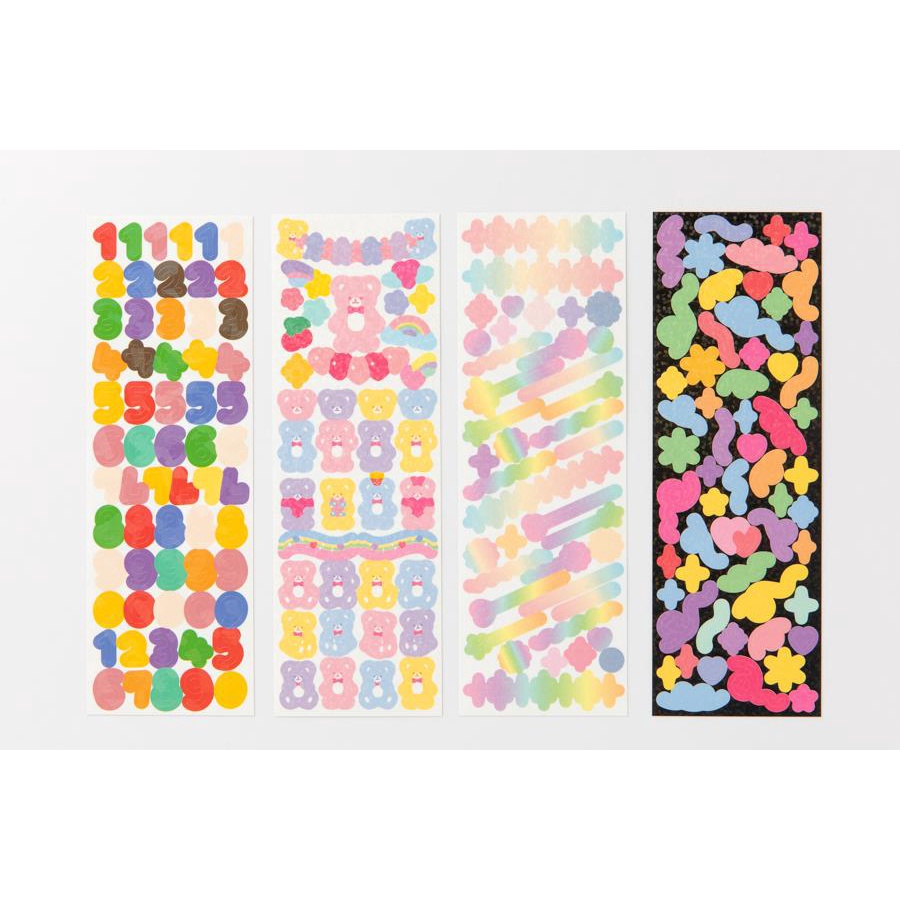 Set 9 Tấm Sticker ARTBOX Hàn Quốc Hologram Lấp Lánh Dễ Thương Purple