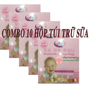 COMBO 10 HỘP X 50 Túi trữ sữa GB Baby Hàn Quốc 200ml