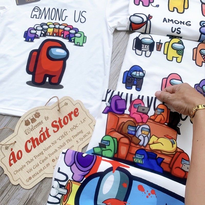 Áo thun bé trai Among Us đẹp | Áo Among Us trẻ em mẫu mới vải đẹp AU02 | Áo Chất Store