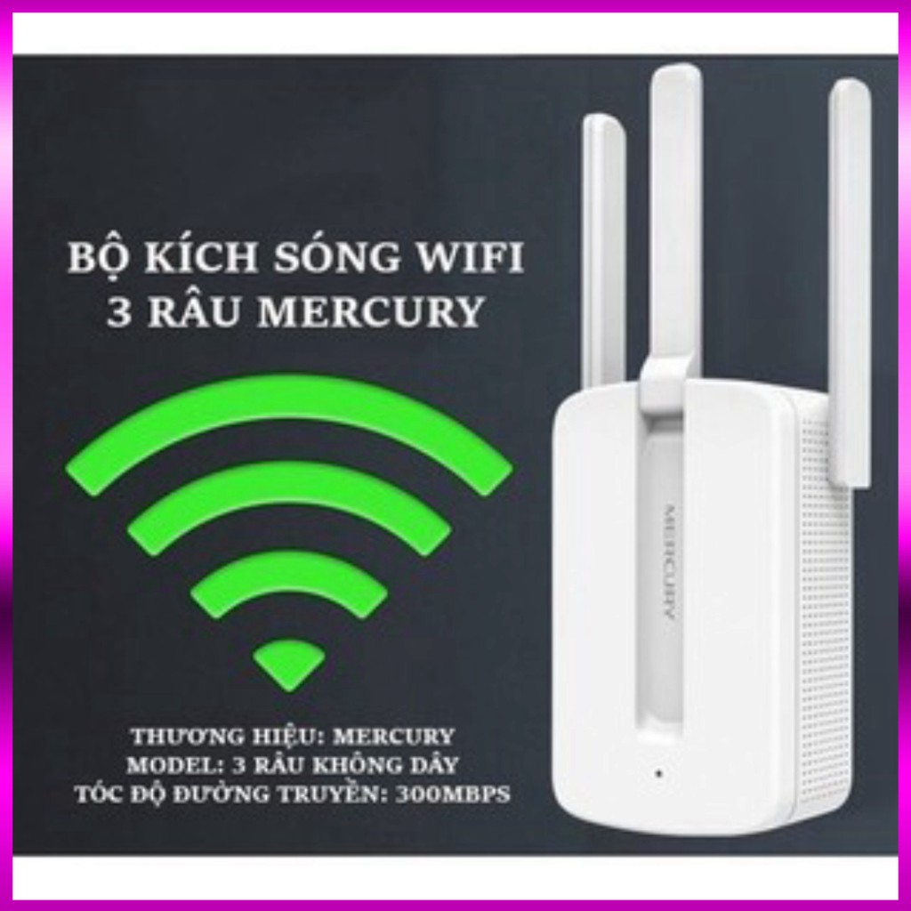 kích sóng Wifi 3 râu, tăng mạnh wifi gốc, mercury 2 râu xiaomi tplink