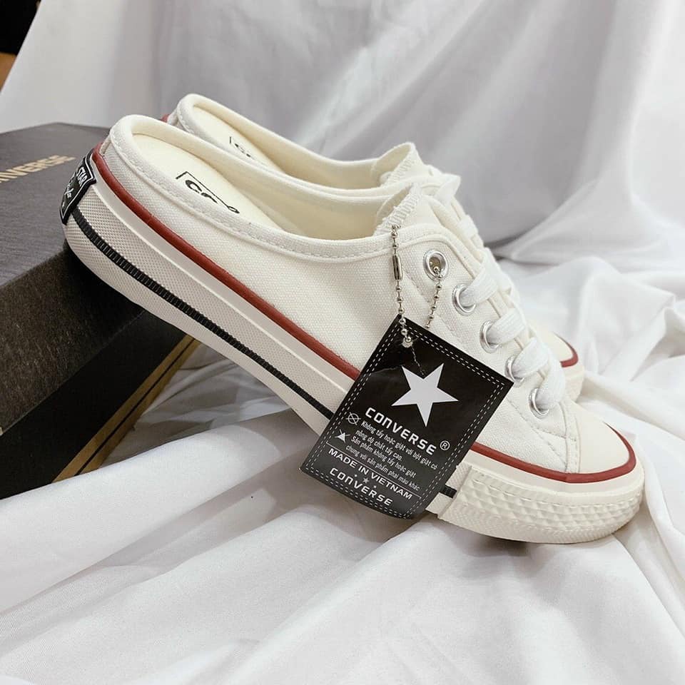 Giầy ⚡Sục Converse⚡ Nữ Đen, Trắng [ Full Box ] Đế 3 Phân - Sneaker Đạp Gót Nữ