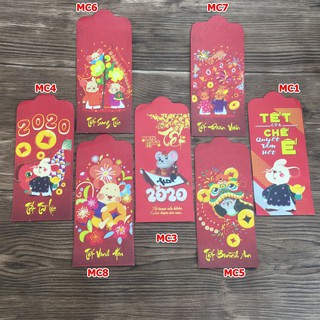 [GIÁ XƯỞNG_100+ mẫu tùy chọn] combo 50  Bao lì xì độc đáo giấy kraft tết 2020  MAY MĂN