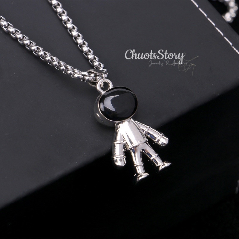 Vòng cổ titan không gỉ hình phi hành gia, dây chuyền nam nữ unisex cá tính- VCT0010 - ChuotsStory