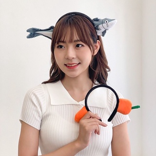 Bờm cài tóc con cá cà rốt cà tím xuyên đầu ngộ nghĩnh
