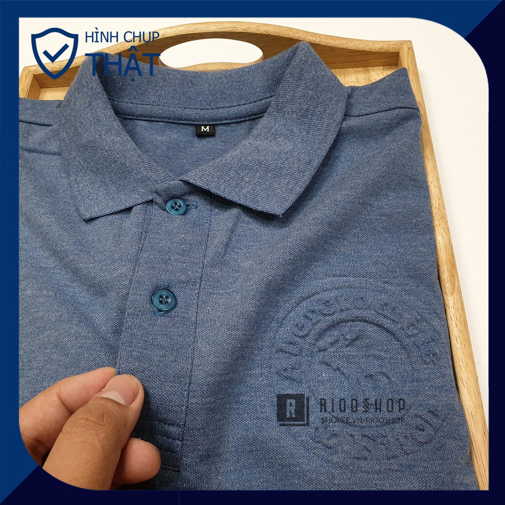 Áo thun nam polo tay ngắn, áo phông nam polo có cổ đẹp form rộng cao cấp logo nổi Riooshop RSP039 có size lớn, size xxl | BigBuy360 - bigbuy360.vn