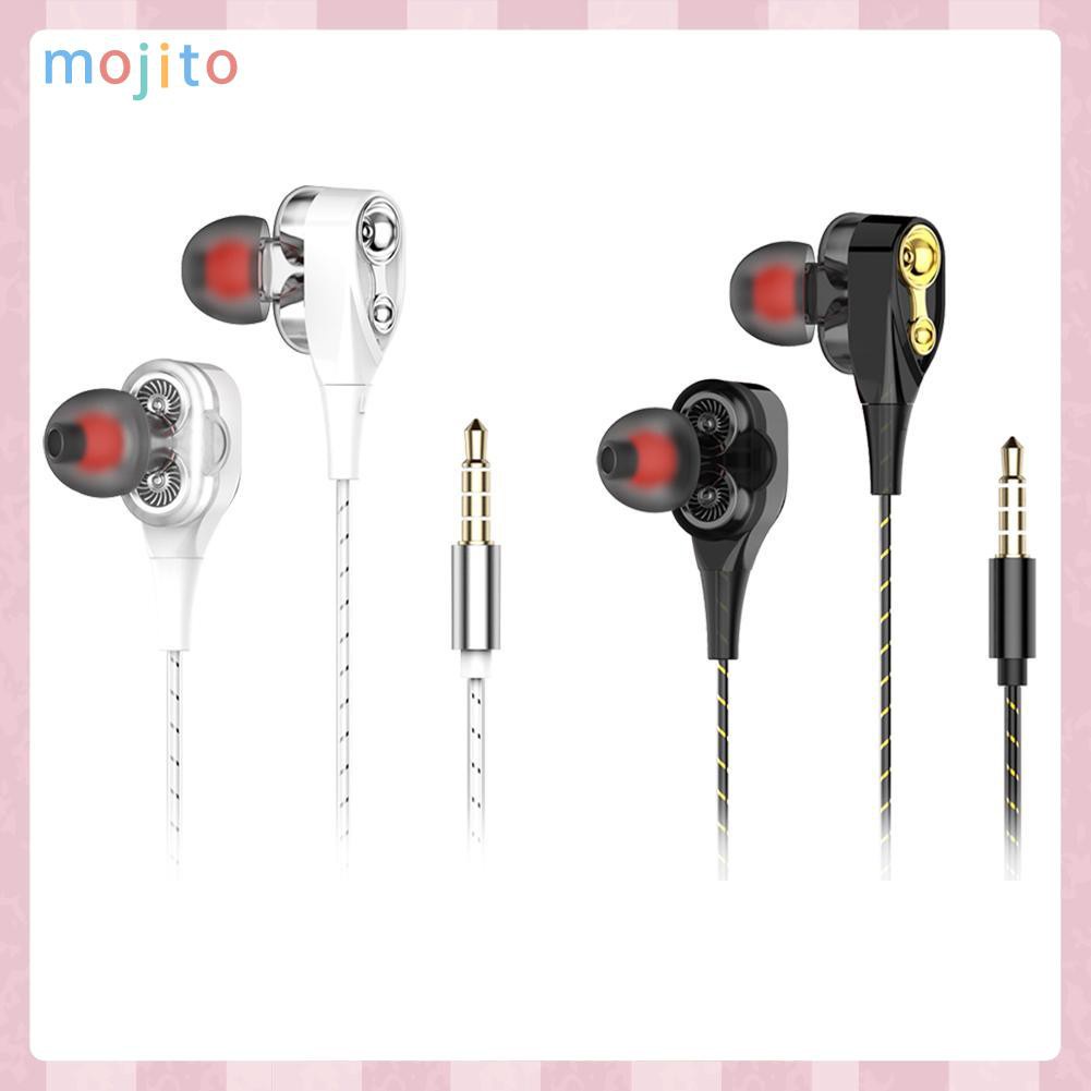 MOJITO Wired Earphone Universal 3.5mm High Bass Earbuds In-Ear Earphones with Mic