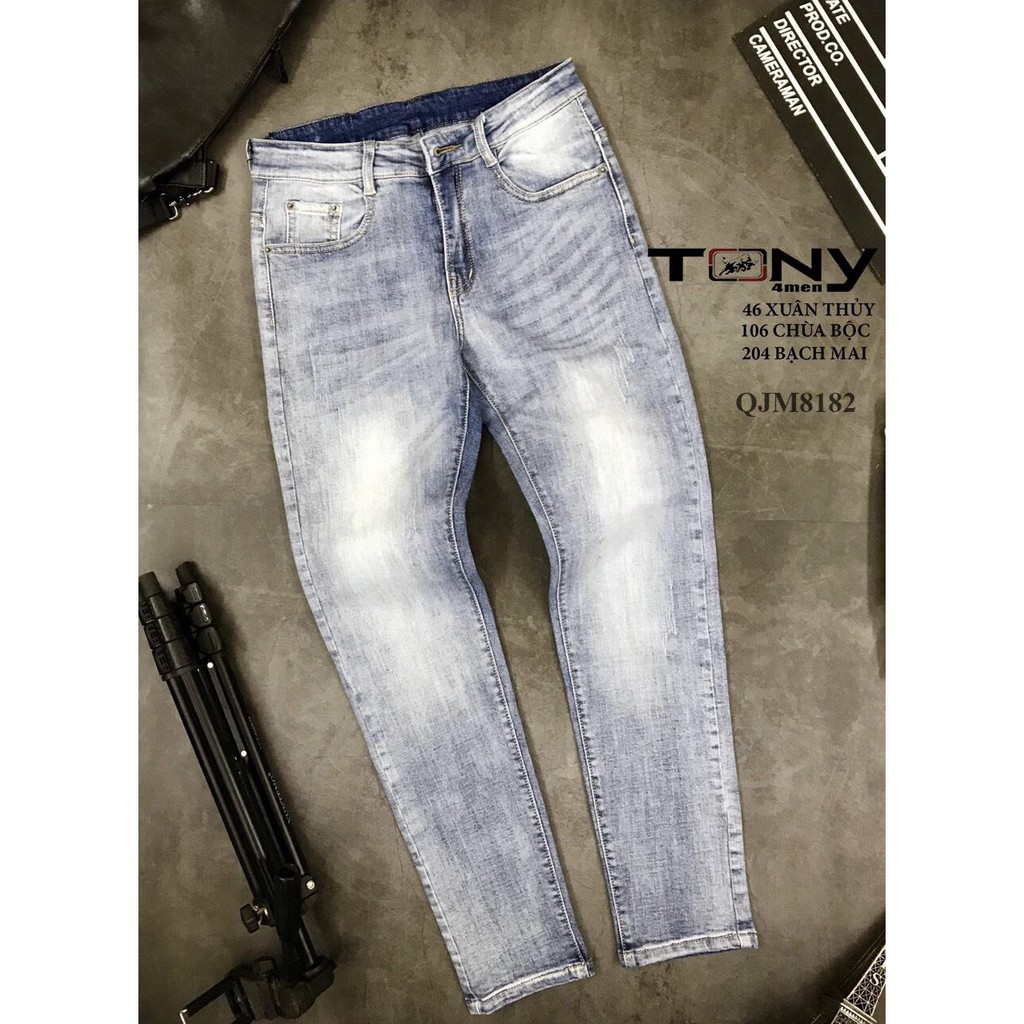 SALE Quần jean nam ống côn M8182 dáng Skinny