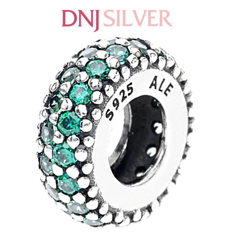 Charm bạc 925 cao cấp, hàng chuẩn bạc - Charm Green Pavé thích hợp để mix vòng tay charm - DN206