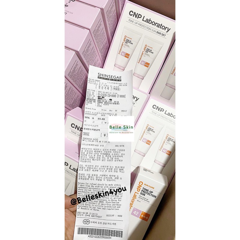 Kem chống nắng CNP Tone Up (bill mua hàng Duty Hàn) | BigBuy360 - bigbuy360.vn