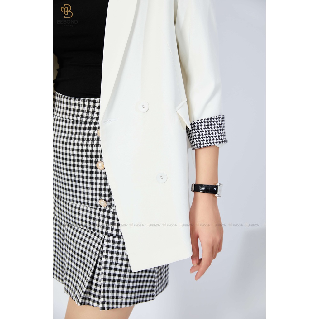 Áo Khoác Blazer Nữ BEBOND Phong Cách Hàn Quốc Kiểu Dáng 2 Lớp Năng Động Trẻ Trung BBA15 | BigBuy360 - bigbuy360.vn