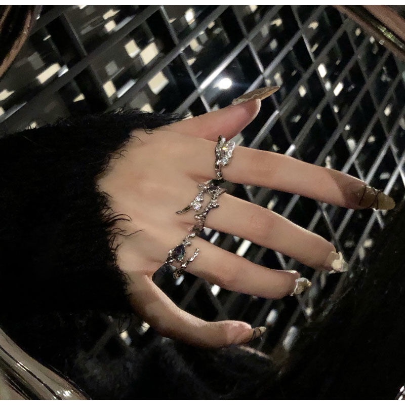 Set 3 Nhẫn Đeo Khớp Ngón Tay Phong Cách Hip Hop Cá Tính
