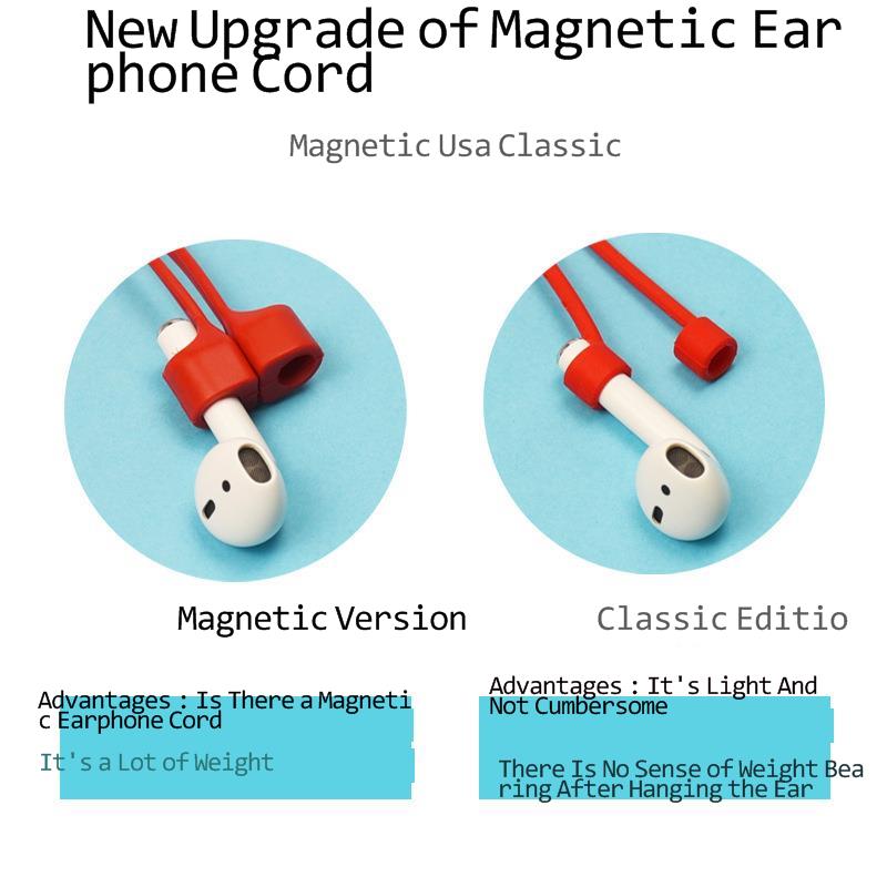 Suitable For Airpods Magnetic Silicone Cord Accessories Apple Second Generation Bluetooth Headset Magnetic Anti Loss Cord