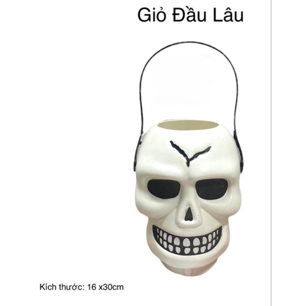 Giỏ kẹo bí ngô có đèn Halloween