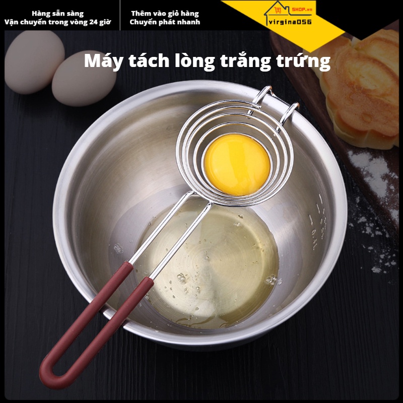 Hàng Hot Máy tách trứng bằng thép không gỉ Bộ chia bộ lọc màu trắng lòng đỏ Dụng cụ nhà bếp Dụng cụ làm bánh Hàng giao ngayVirgina056