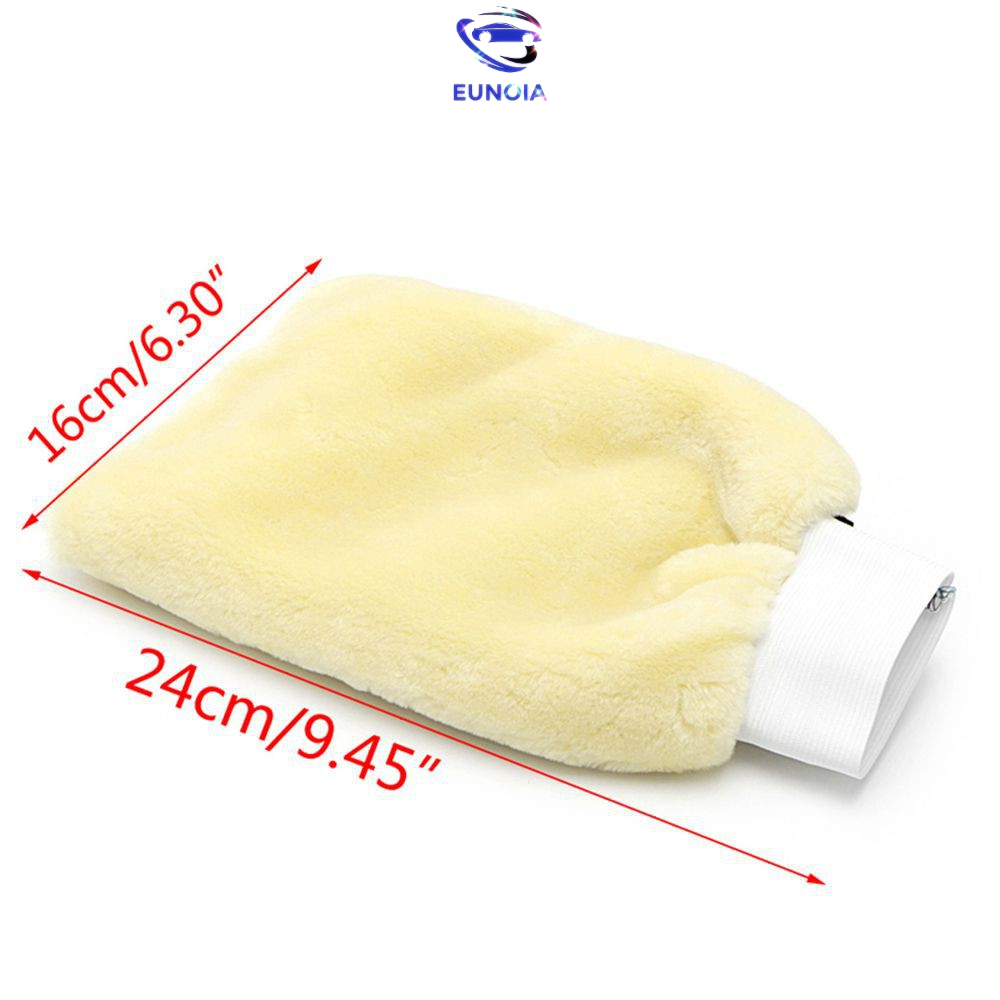Găng tay da cừu rửa xe ô tô 2 mặt ,rửa bếp vệ sinh nhà cửa đa năng kích thước 24*16cm