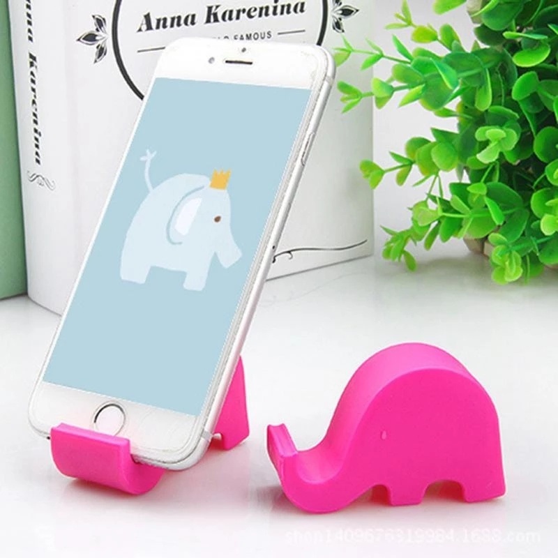 Giá Đỡ Điện Thoại Để Bàn Hình Chú Voi Màu Macaron Cho Android