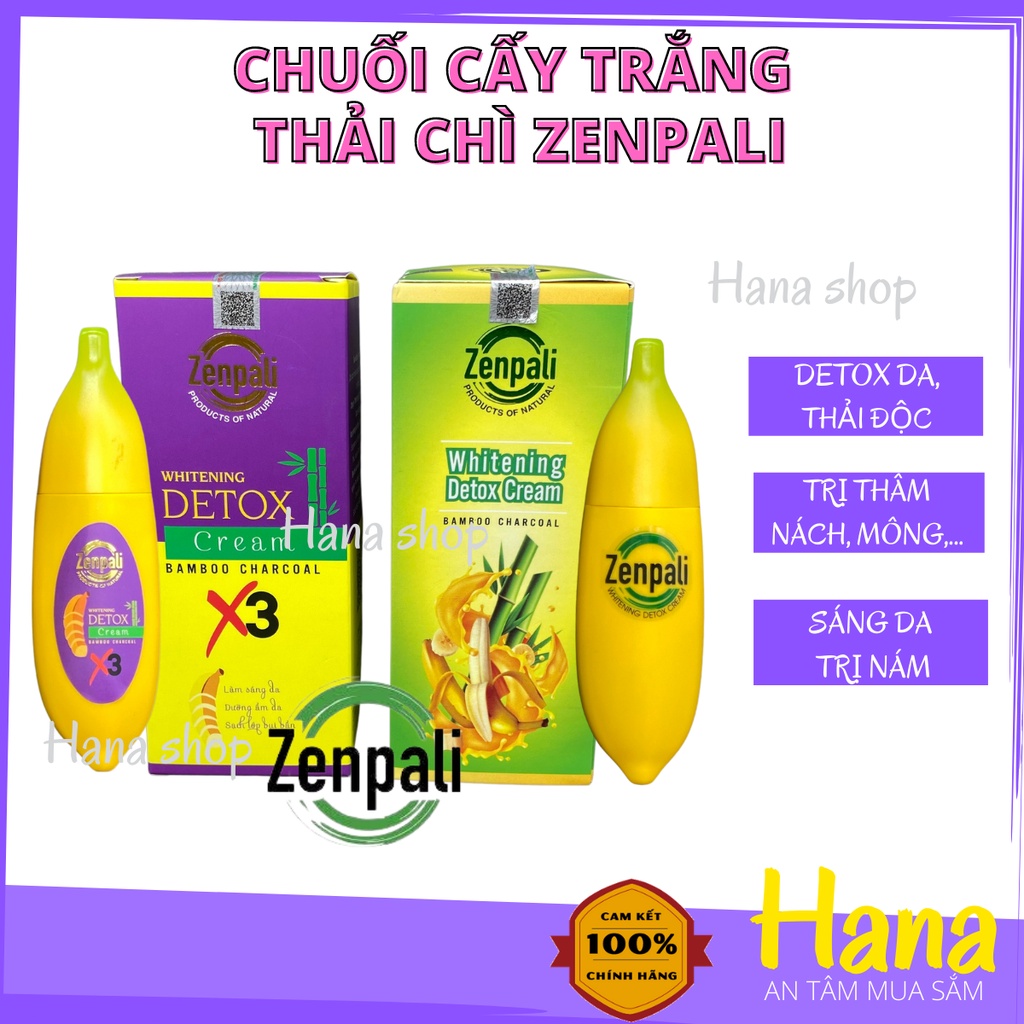 Zenpali chuối cấy trắng, chuối giảm thâm Whitening Detox Cream, Chuối thải chì Zenpali giảm thâm nách, mông, bẹn | BigBuy360 - bigbuy360.vn