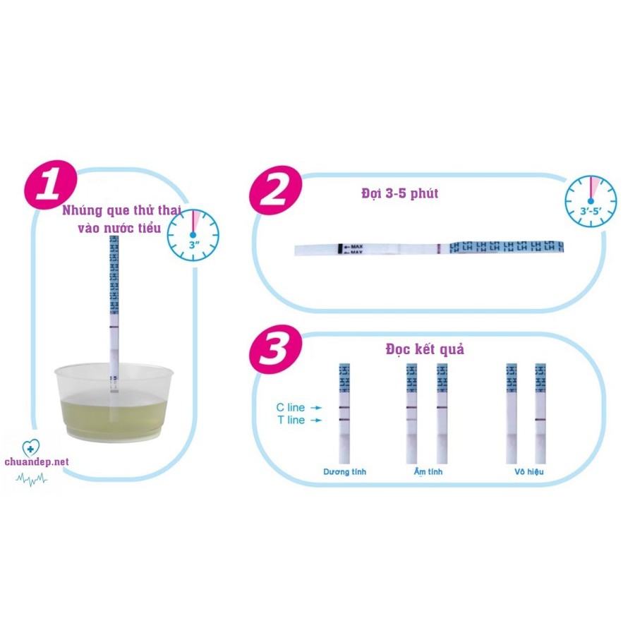 Que thử thai nhanh Pregnancy HCG Test - An Toàn, Chính Xác, Hiệu Quả