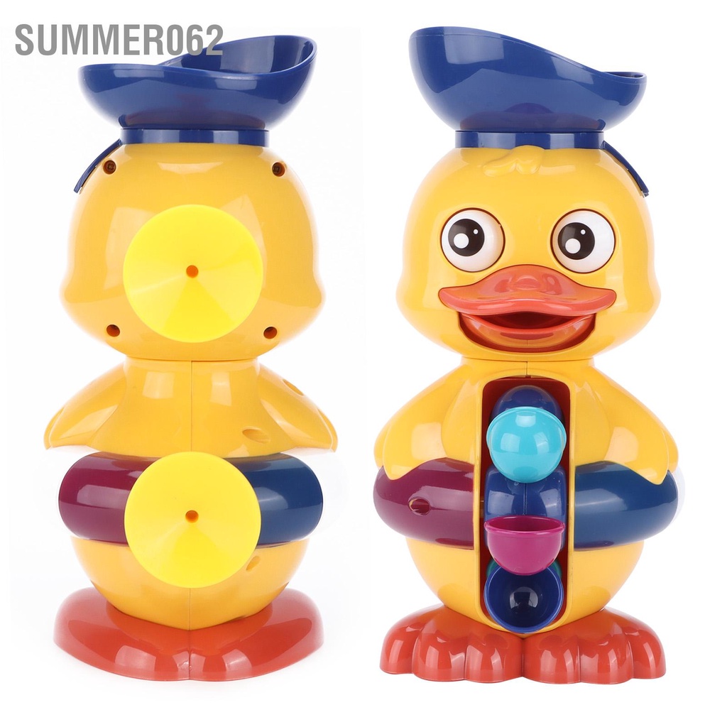 [Hàng Sẵn] Đồ chơi bồn tắm cho trẻ mới biết đi vịt với con quay / mắt có thể xoay được【Summer062】