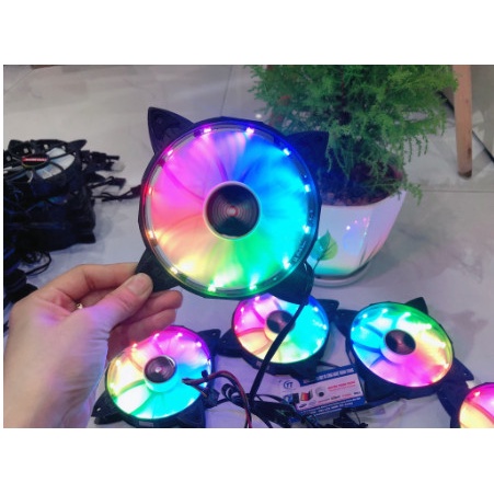 Quạt Tản Nhiệt, Fan Case Fan Led RGB 12cm, Cắm Trực Tiếp Chân Molex 4Pin