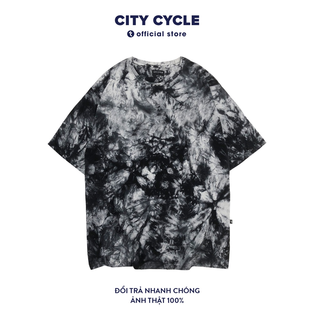 Áo thun local brand Tie Dye trơn City Cycle phông tay lỡ Unisex form rộng loang cao cấp
