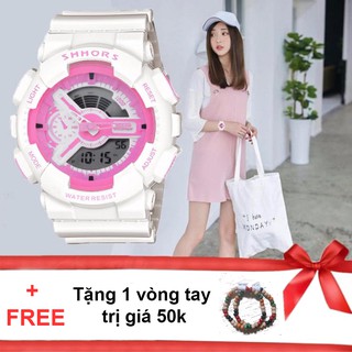 [Tặng kèm hộp và vòng tay] Đồng hồ thể thao unisex SHHORS dây caosu 22mm mặt 36mm chống nước bảo hàng 3 tháng