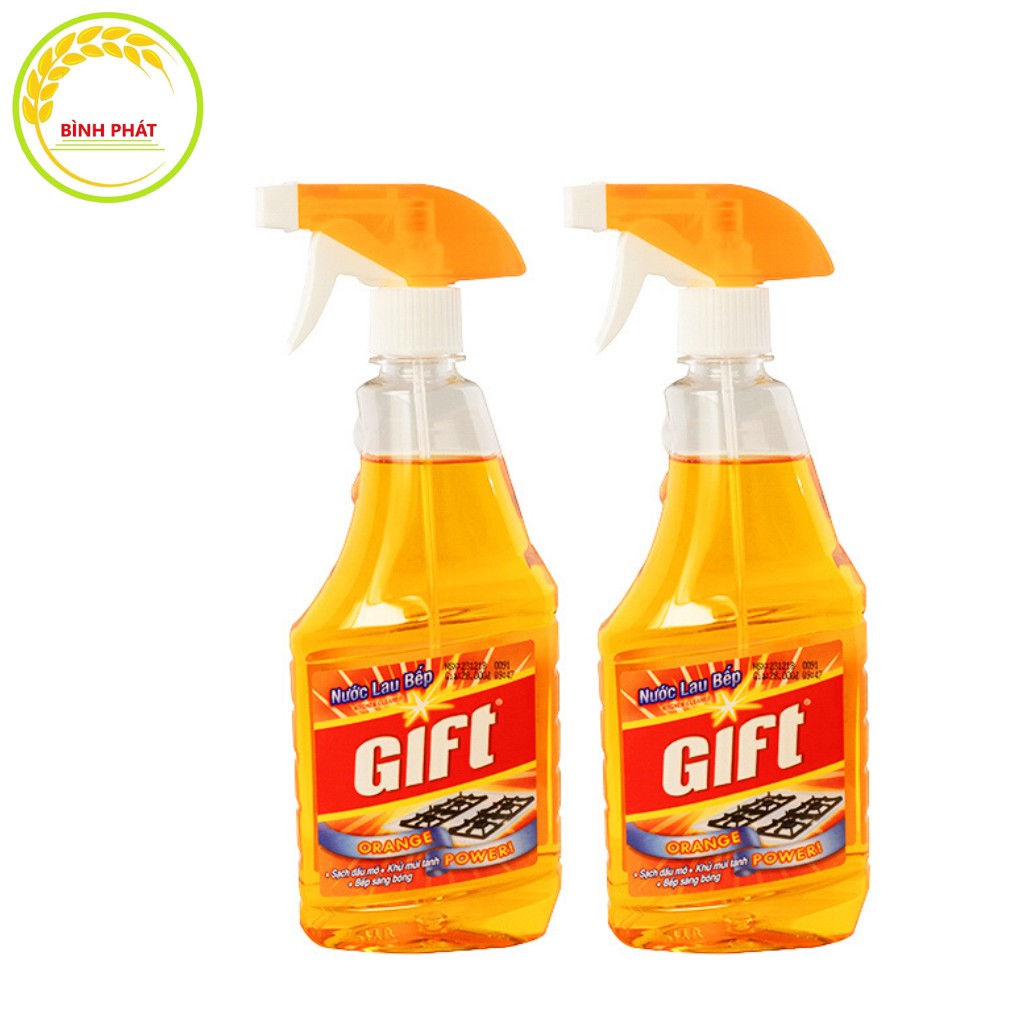 Combo 2 Chai Nước Lau Bếp Gift 520ml