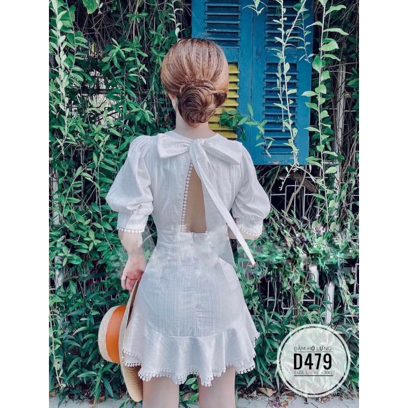 Đầm big size chất tằm sọc hở lưng từ 60kg-90kg