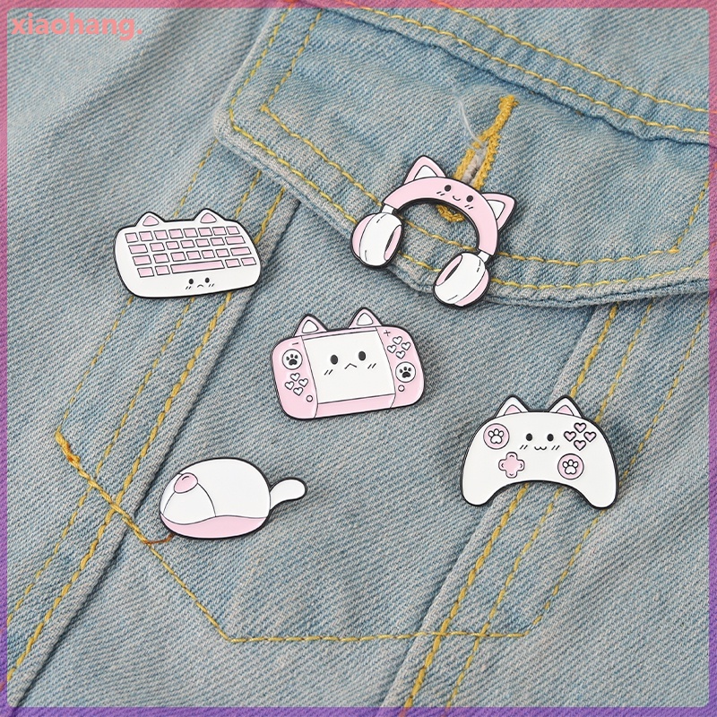 Ghim cài áo phong cách chú mèo hoạt hình ngộ nghĩnh tùy chọn kiểu dáng