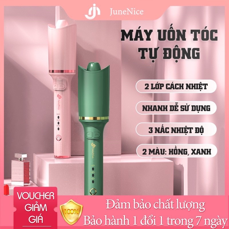 Máy uốn xoăn tự động chống bỏng tay, công nghệ gốm sứ tourmaline bảo vệ giảm hư tổn tóc