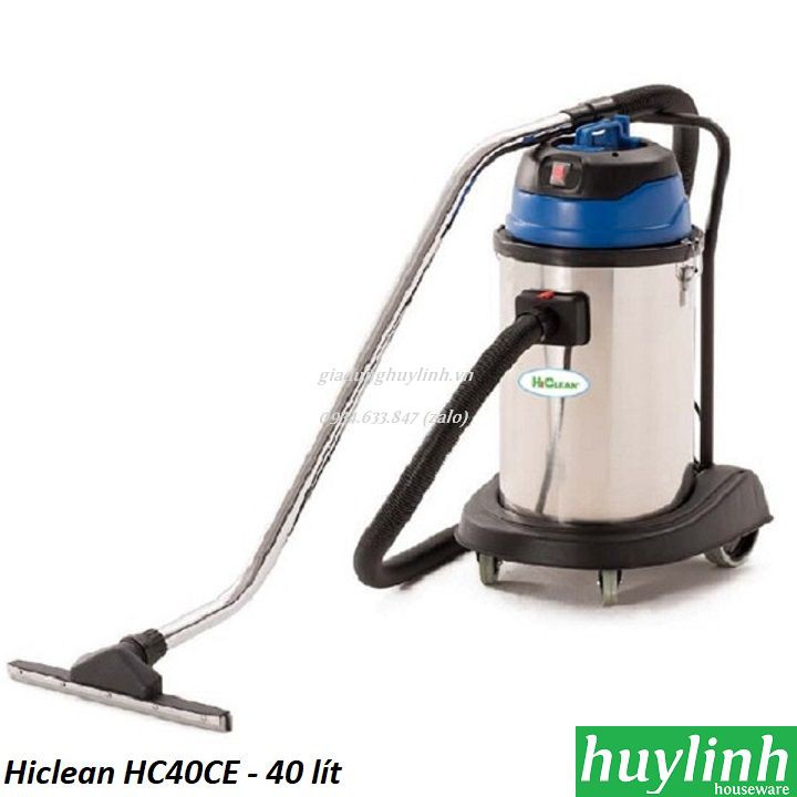 [Mã ELHAMS5 giảm 6% đơn 300K] Máy hút bụi công nghiệp HiClean HC40CE - 40 lít - Hút khô và Ướt