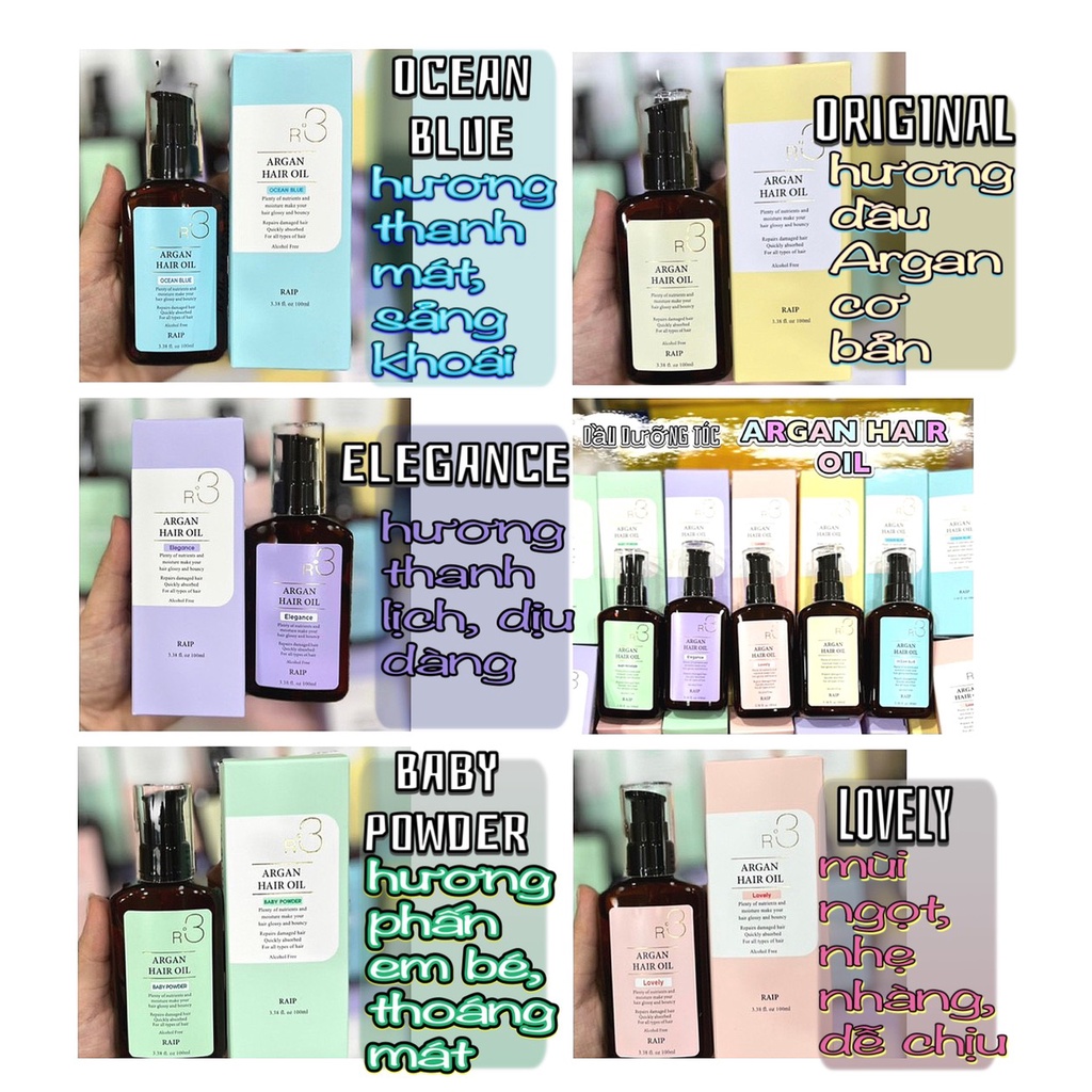 Tinh Dầu Dưỡng Tóc Raip R3 Argan Hair Oil 100ml