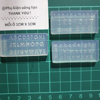 khuôn silicon chữ cái và số