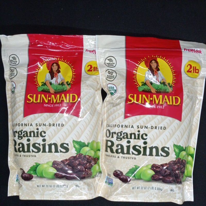 (Date t4/22) Nho khô hữu cơ Sunmaid Organic Raisin Mỹ gói 907g