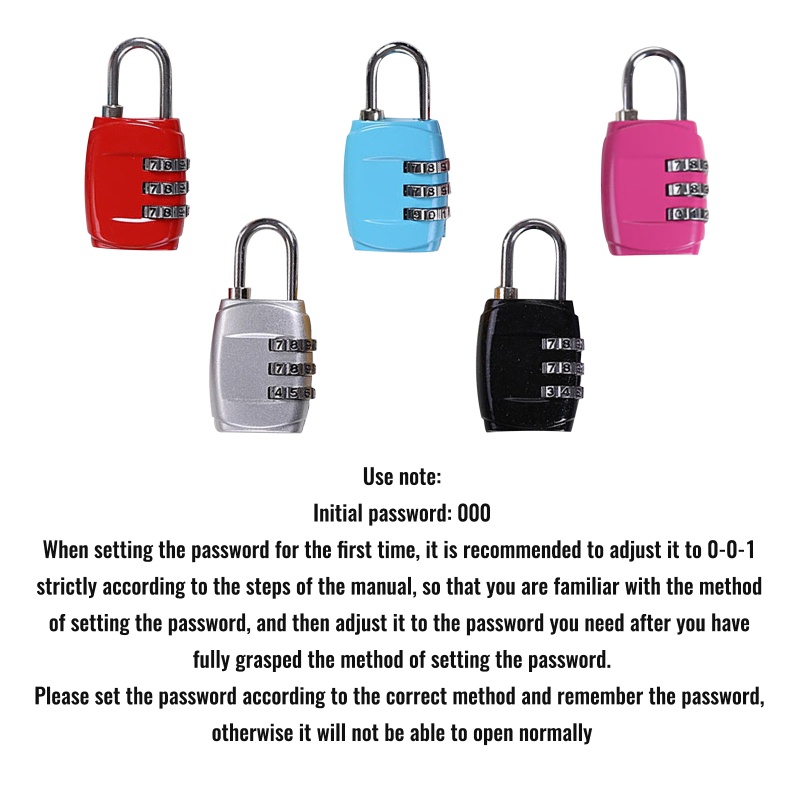 Ổ Khóa Mật Khẩu 3 Chữ Số Chống Thời Tiết Cho Hộp Dụng Cụ Tập Gym