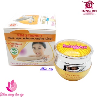Kem nám, mụn, trắng da chống nắng 3 in 1 ngọc ân - 15g