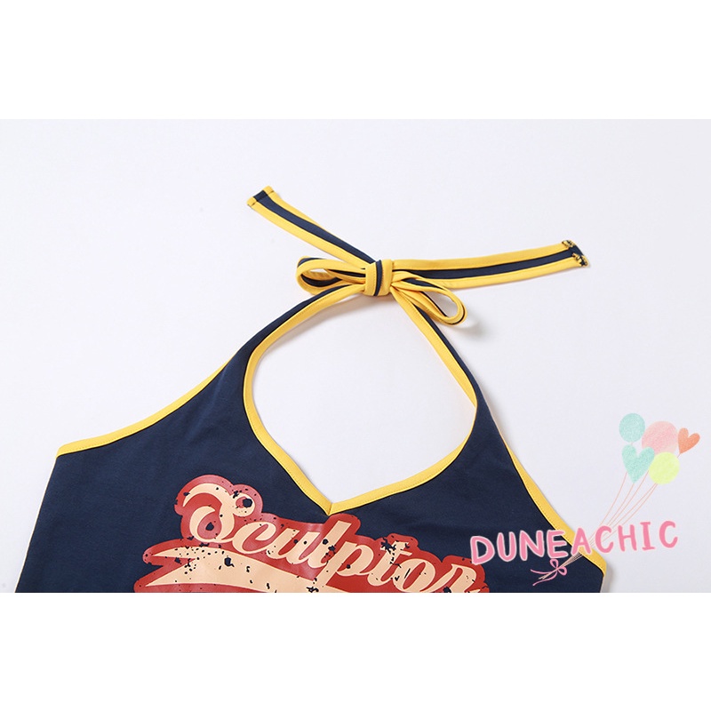 DUNEA Áo Tank Top Hoạ Tiết In Hợp Thời Trang Cho Nữ