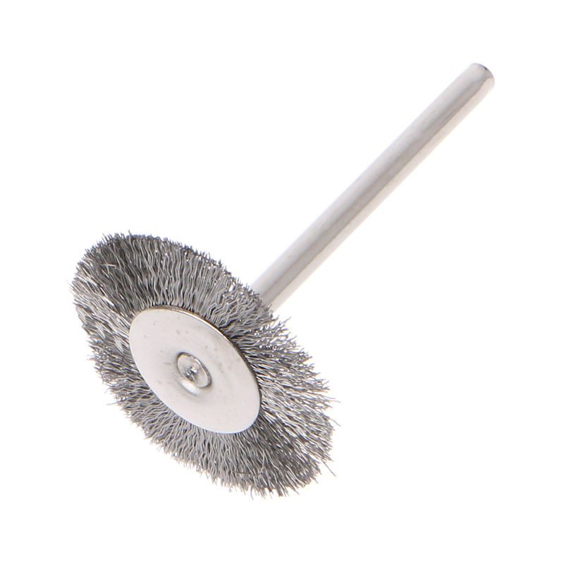 SEL 10pcs 22mm Platinum Blade Stainless Steel Wire Wheel Brush Dremel Rotary Tool for Mini Drill Dremel Polishing Dremel Accessories