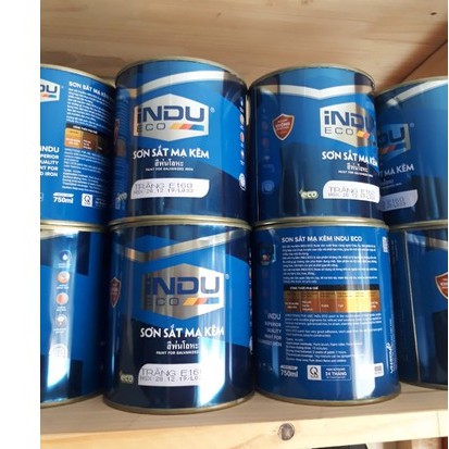 Sơn sắt mạ kẽm Indu hộp 750Ml dùng để sơn trên kẽm, inox